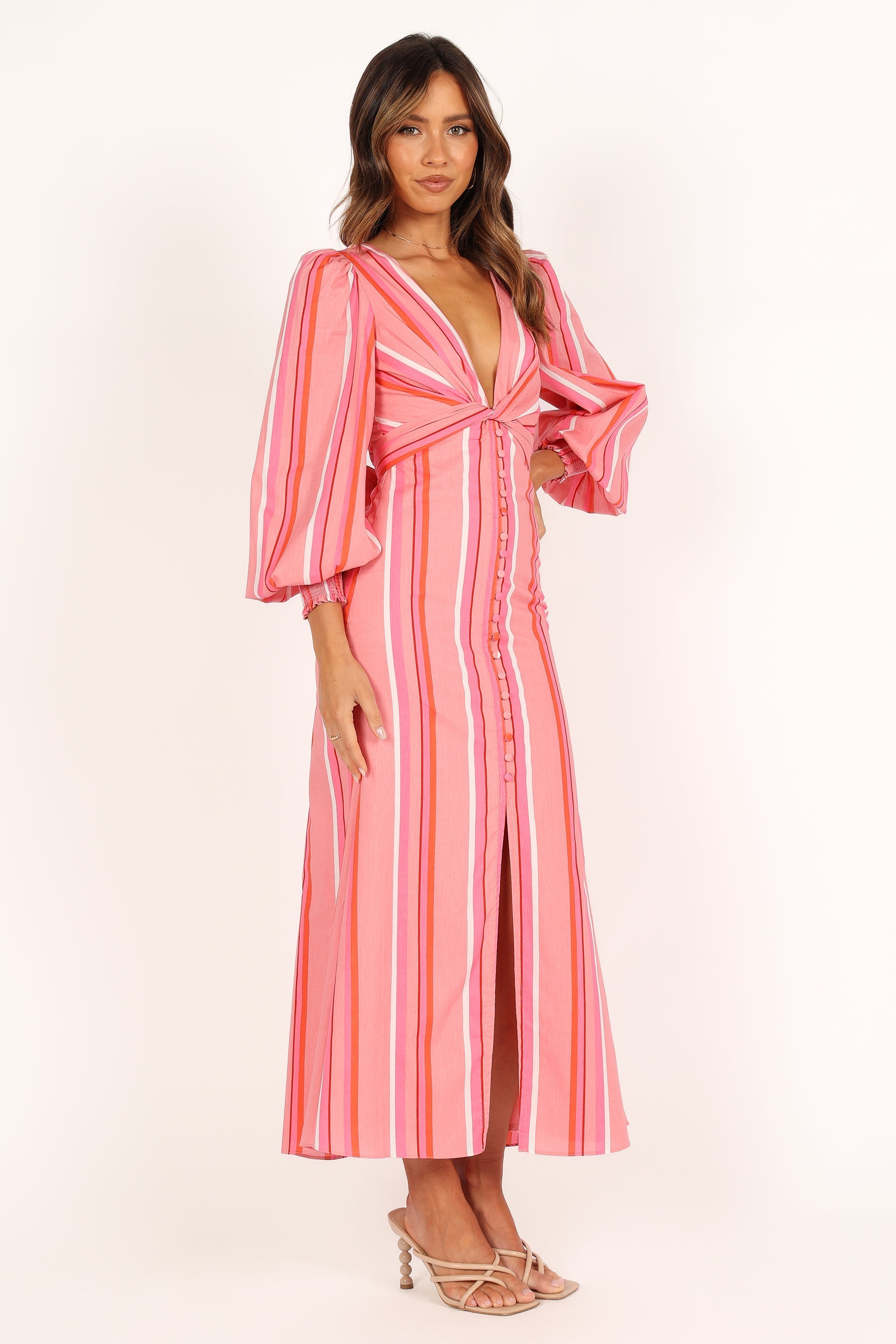 Senorita Long Sleeve Dress - Pink Stripe