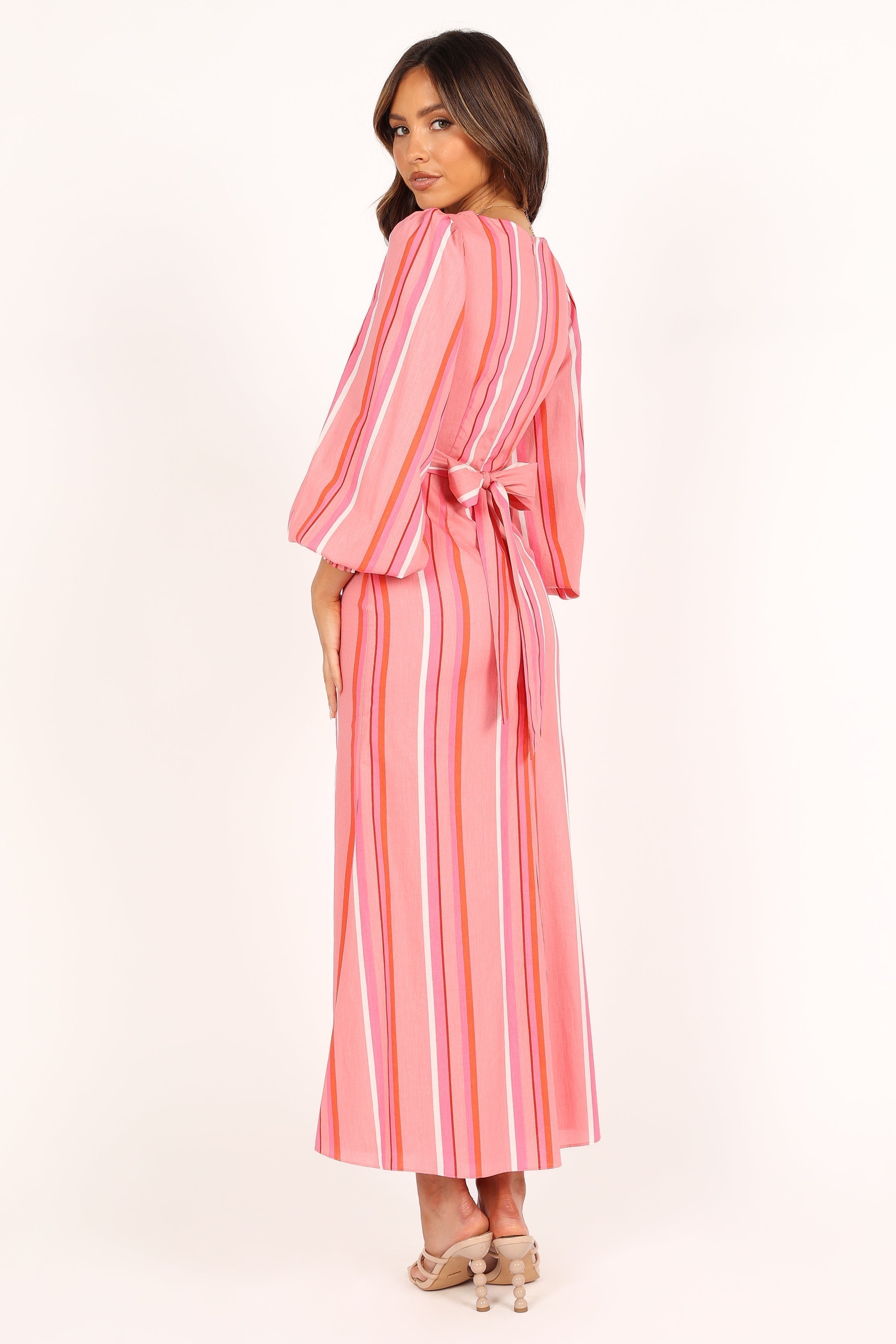 Senorita Long Sleeve Dress - Pink Stripe