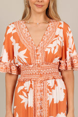 Silvio Maxi Dress - Orange