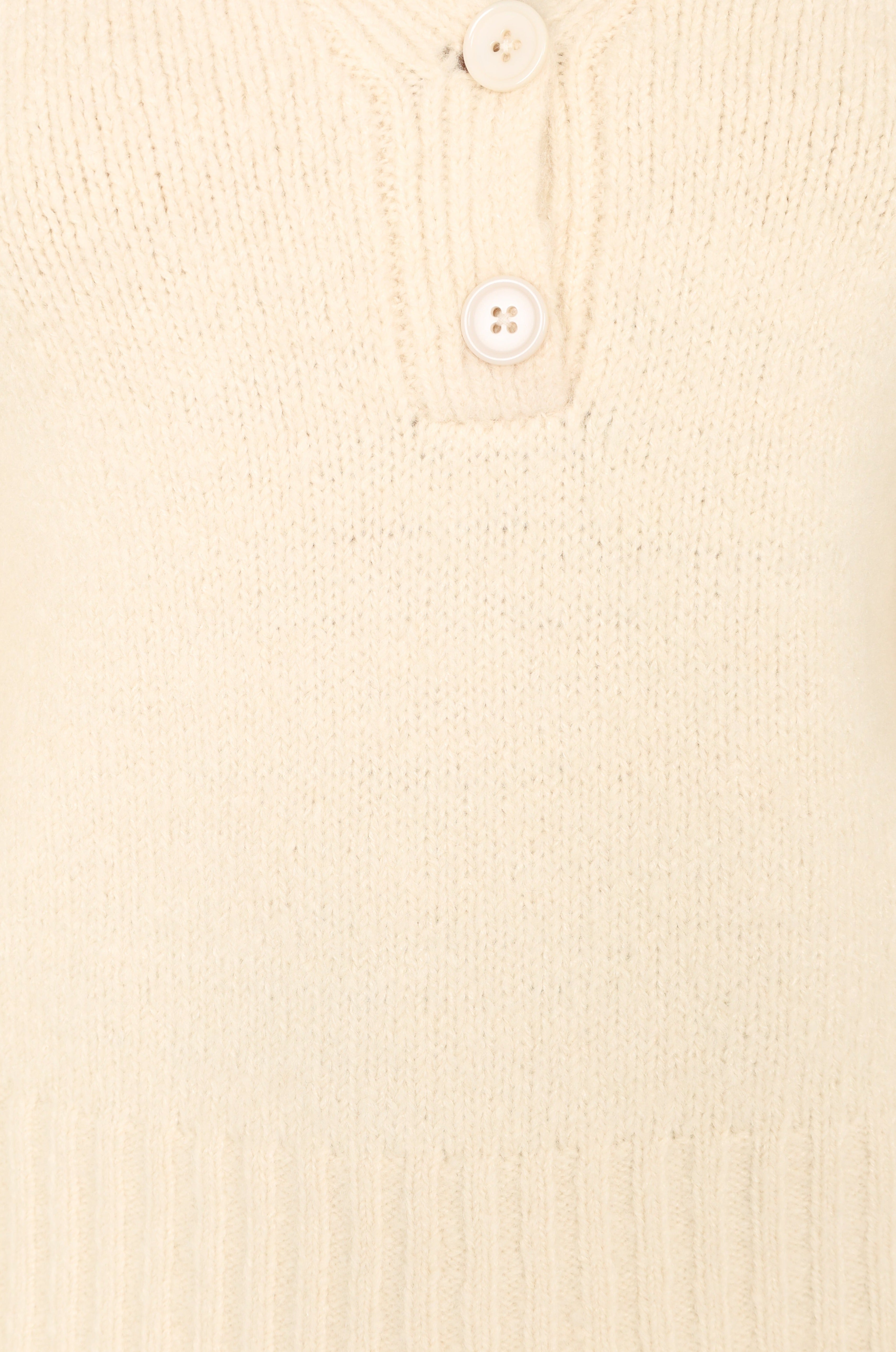 Kahlani Button Front Knit Sweater - Cream