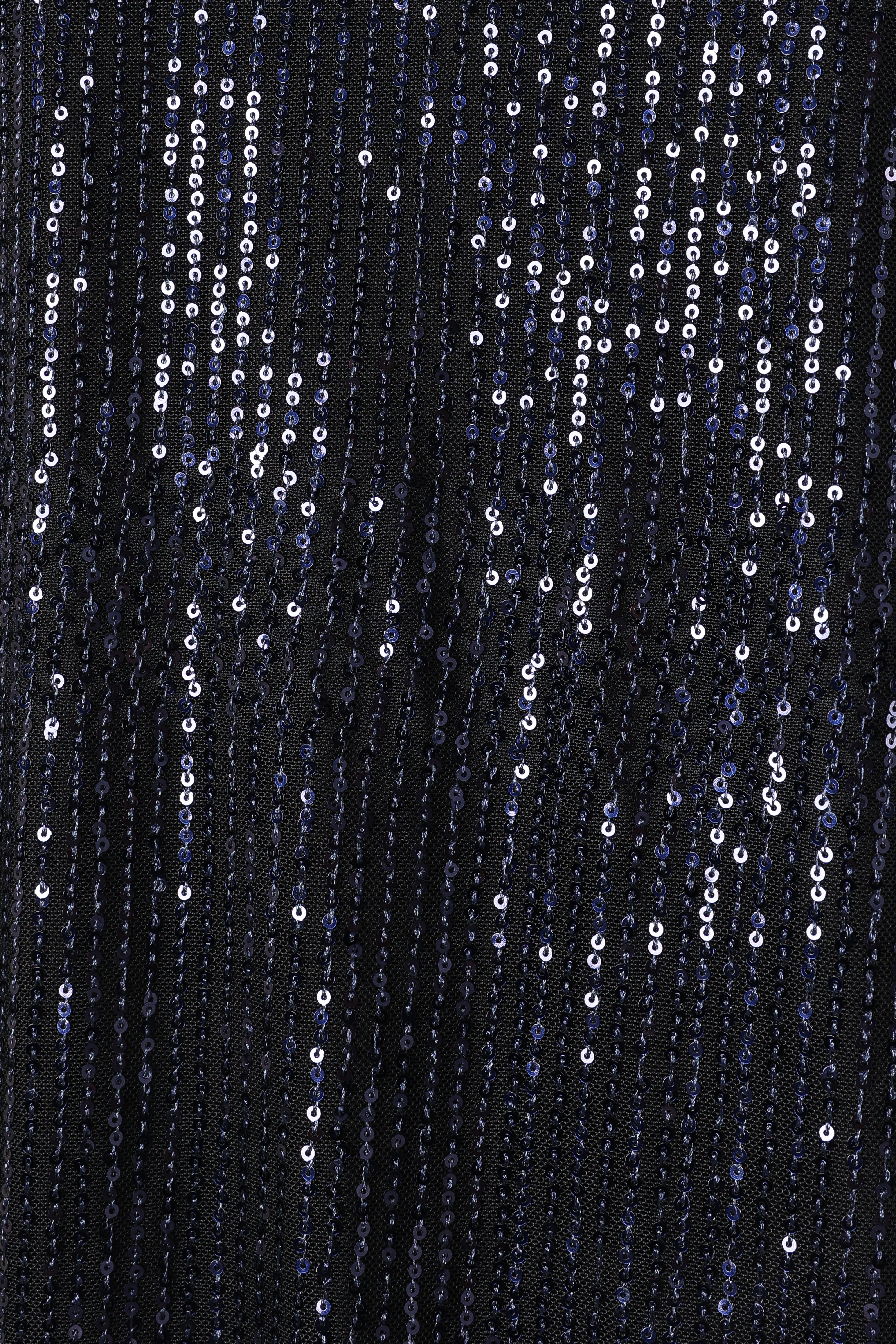 Karsyn Open Front Sequin Duster - Navy