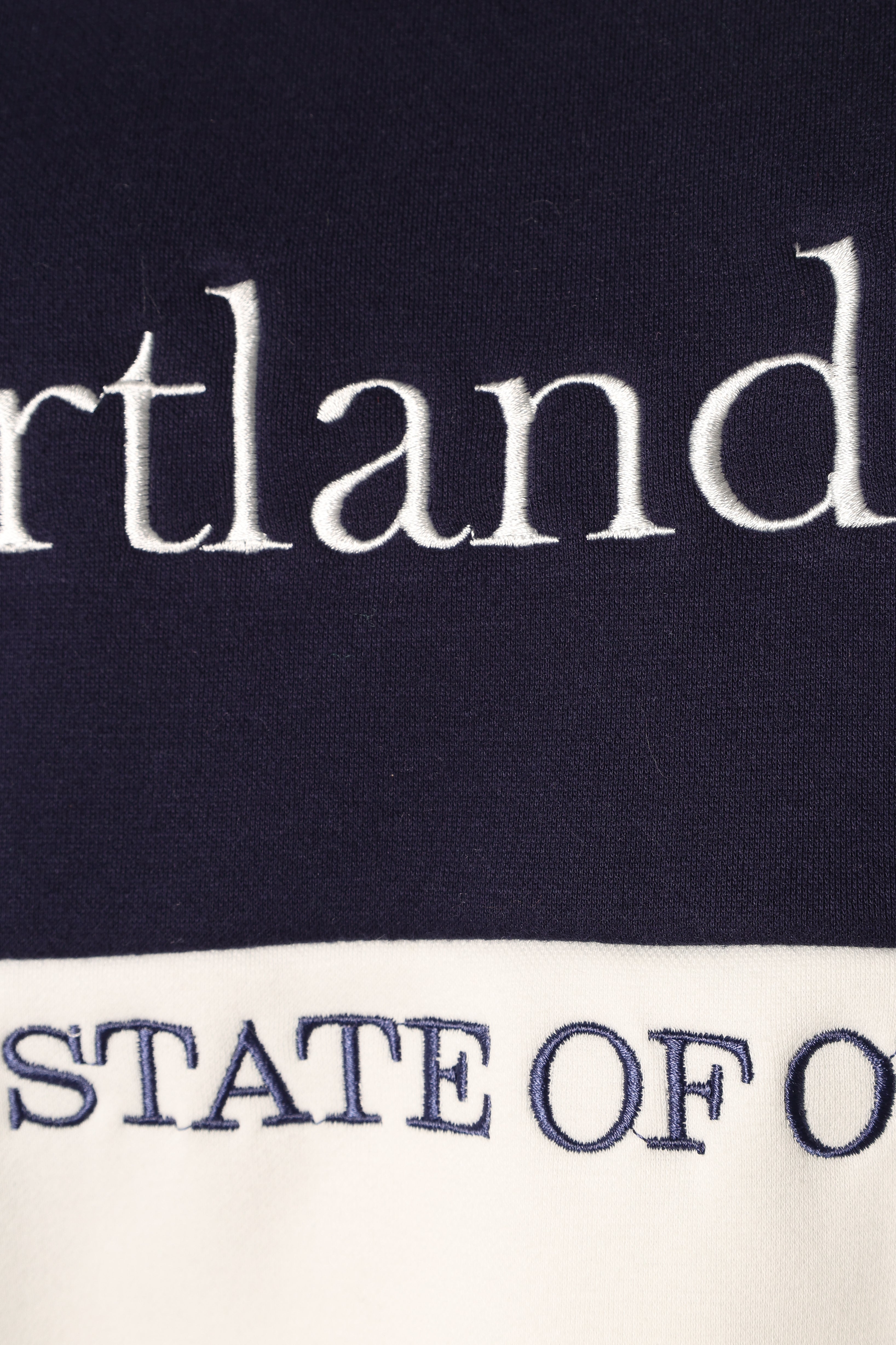 Portland Colorblock Oversized Sweatshirt - White Navy