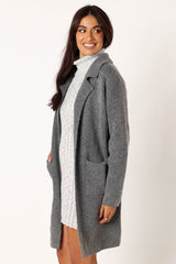 Skylar Open Front Coatigan - Grey