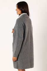 Skylar Open Front Coatigan - Grey
