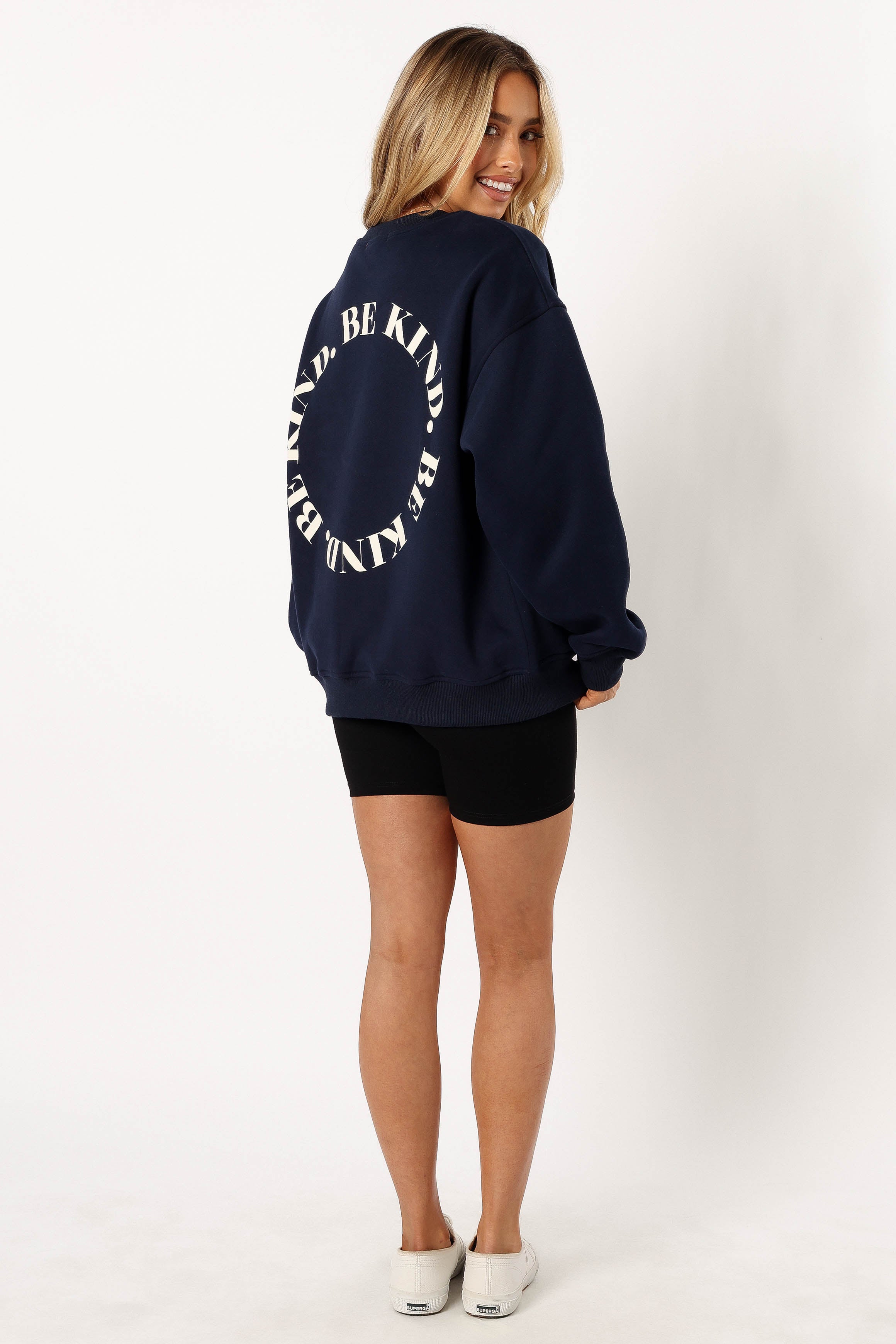 Wrenley Be Kind Sweatshirt - Navy