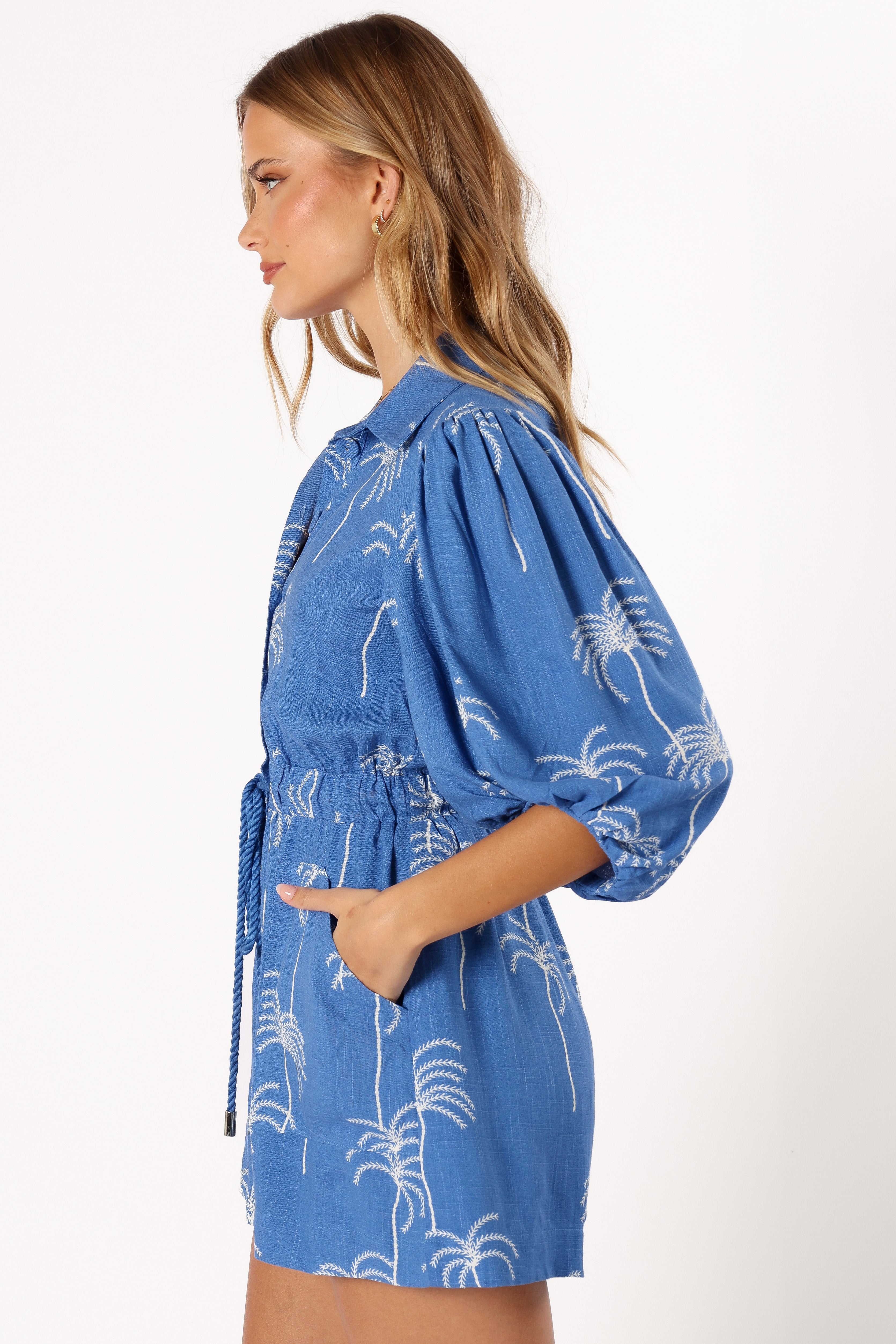 Gina Romper - Blue Print