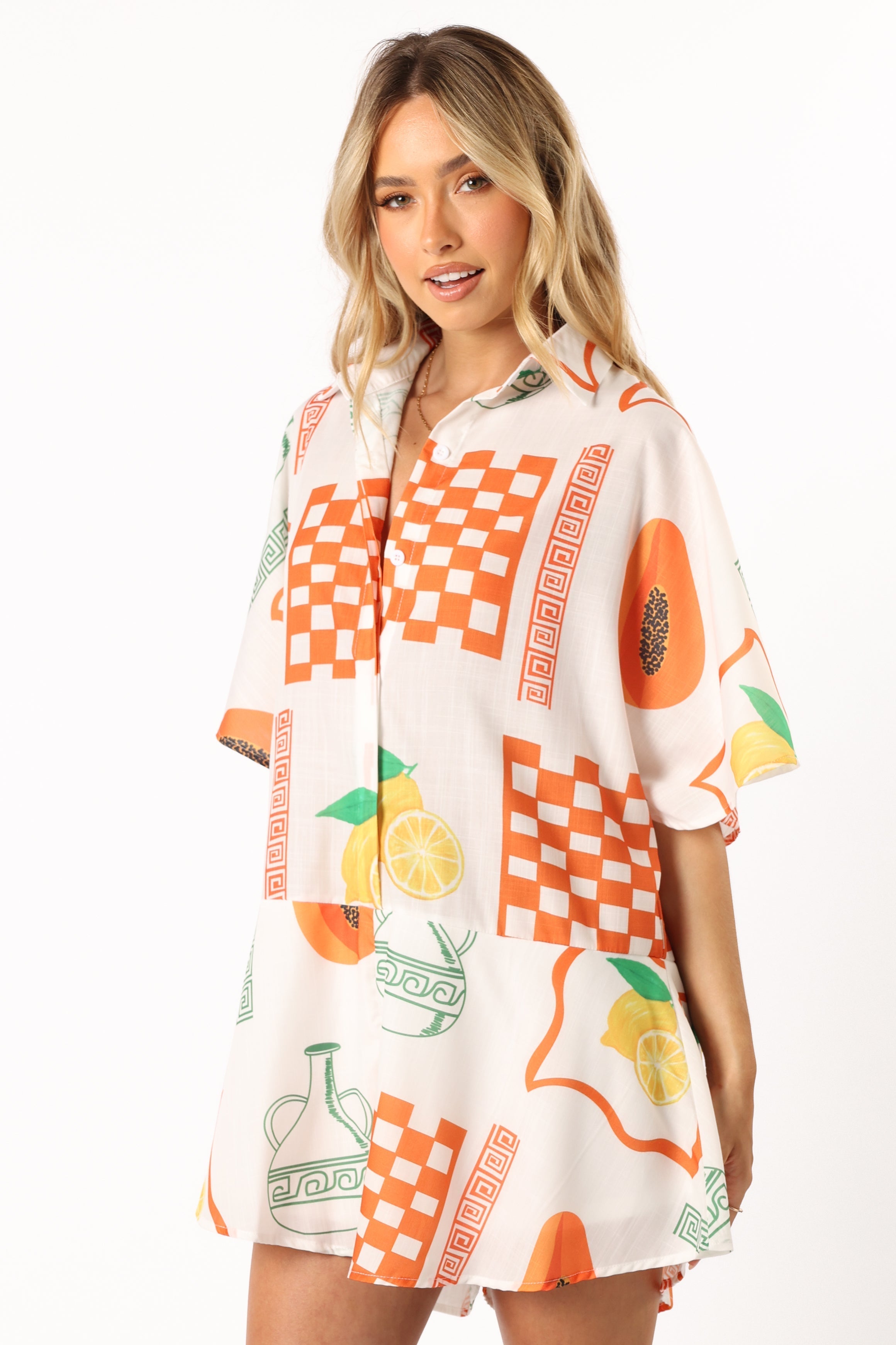 Sebastian Romper - White Orange