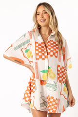 Sebastian Romper - White Orange