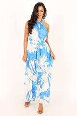 Aminah Jumpsuit - Blue Floral