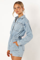Danielle Romper - Medium Denim