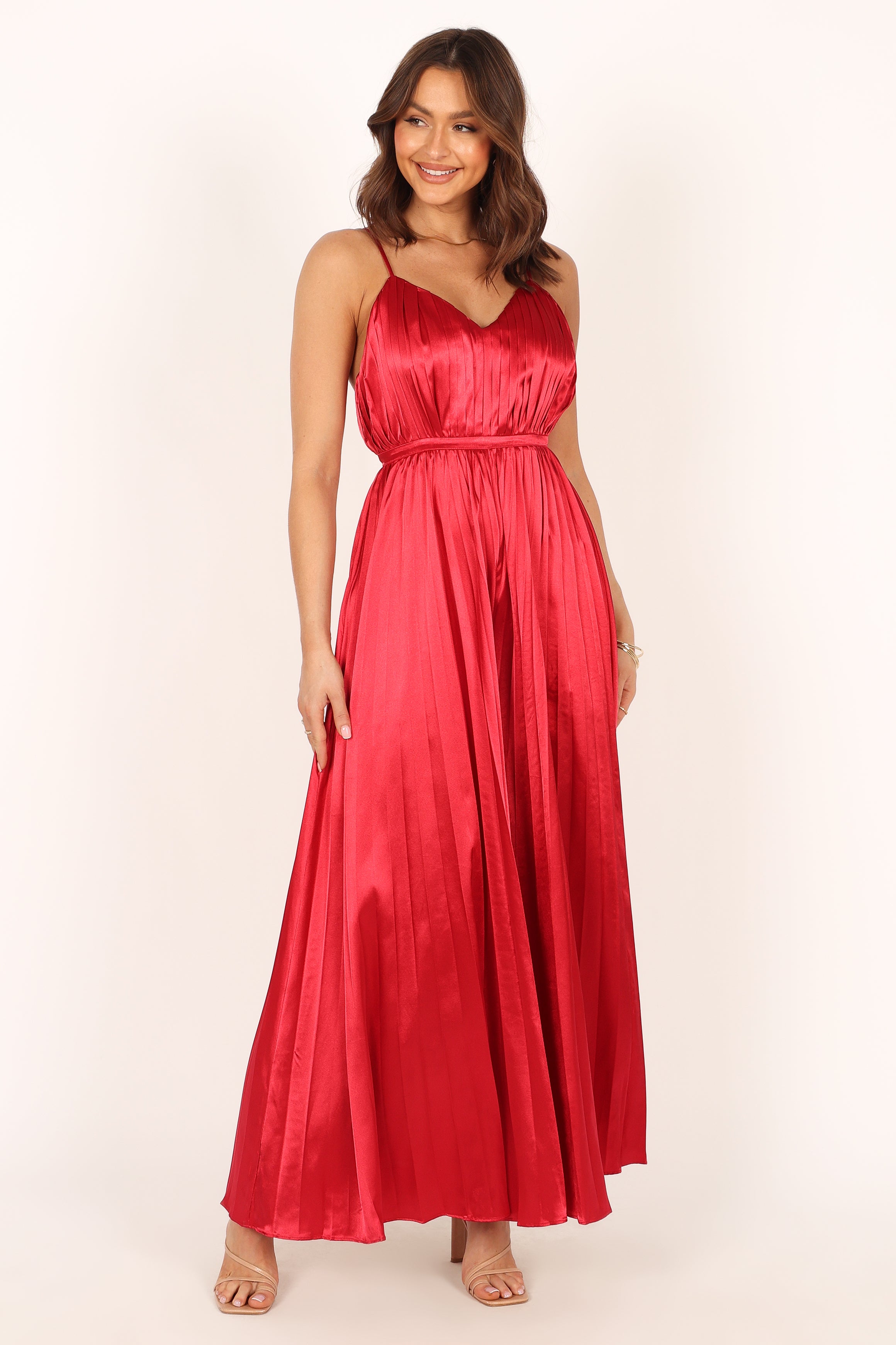 Eden Wide Leg Jumpsuit - Red