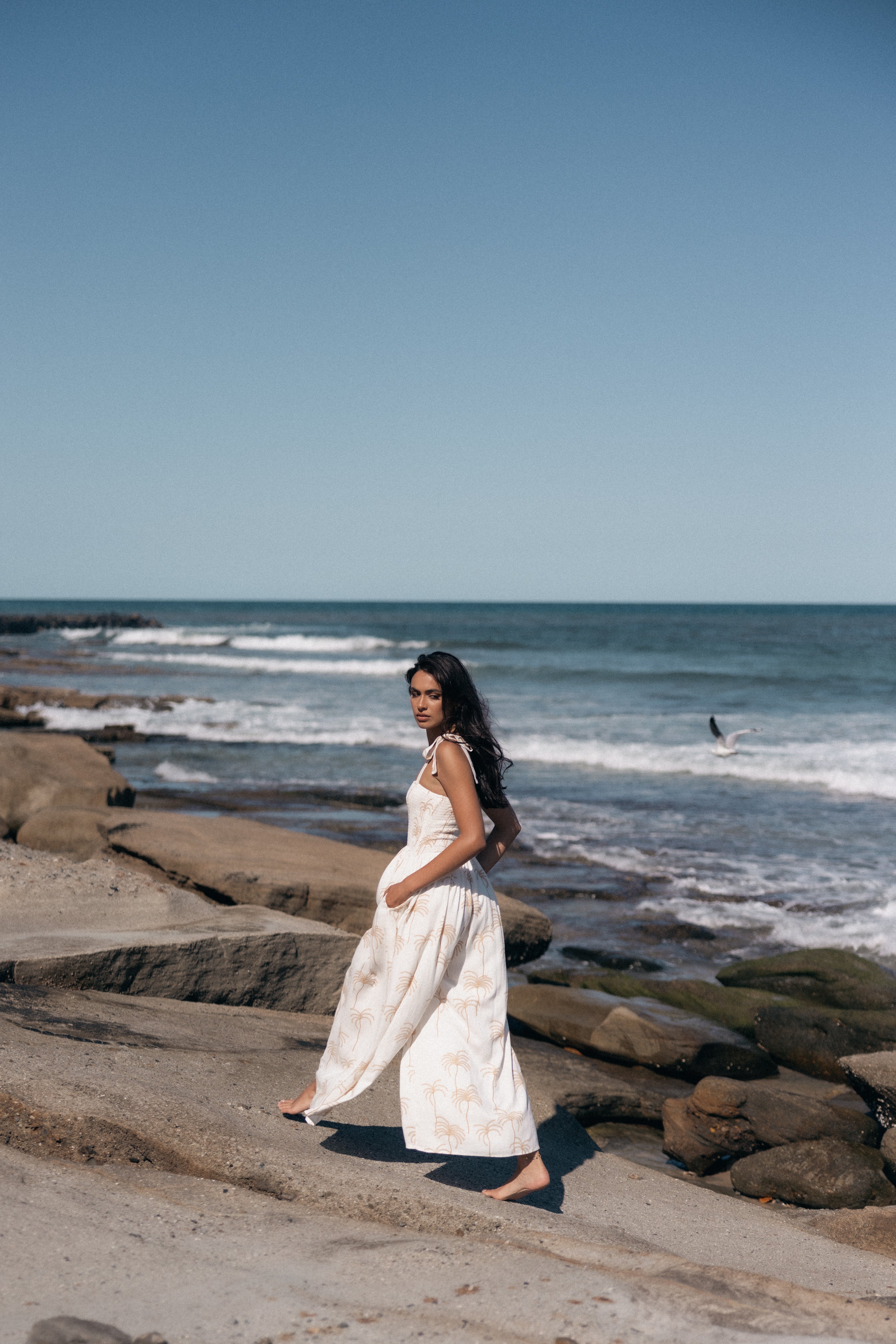 Ginelle Jumpsuit - White Print