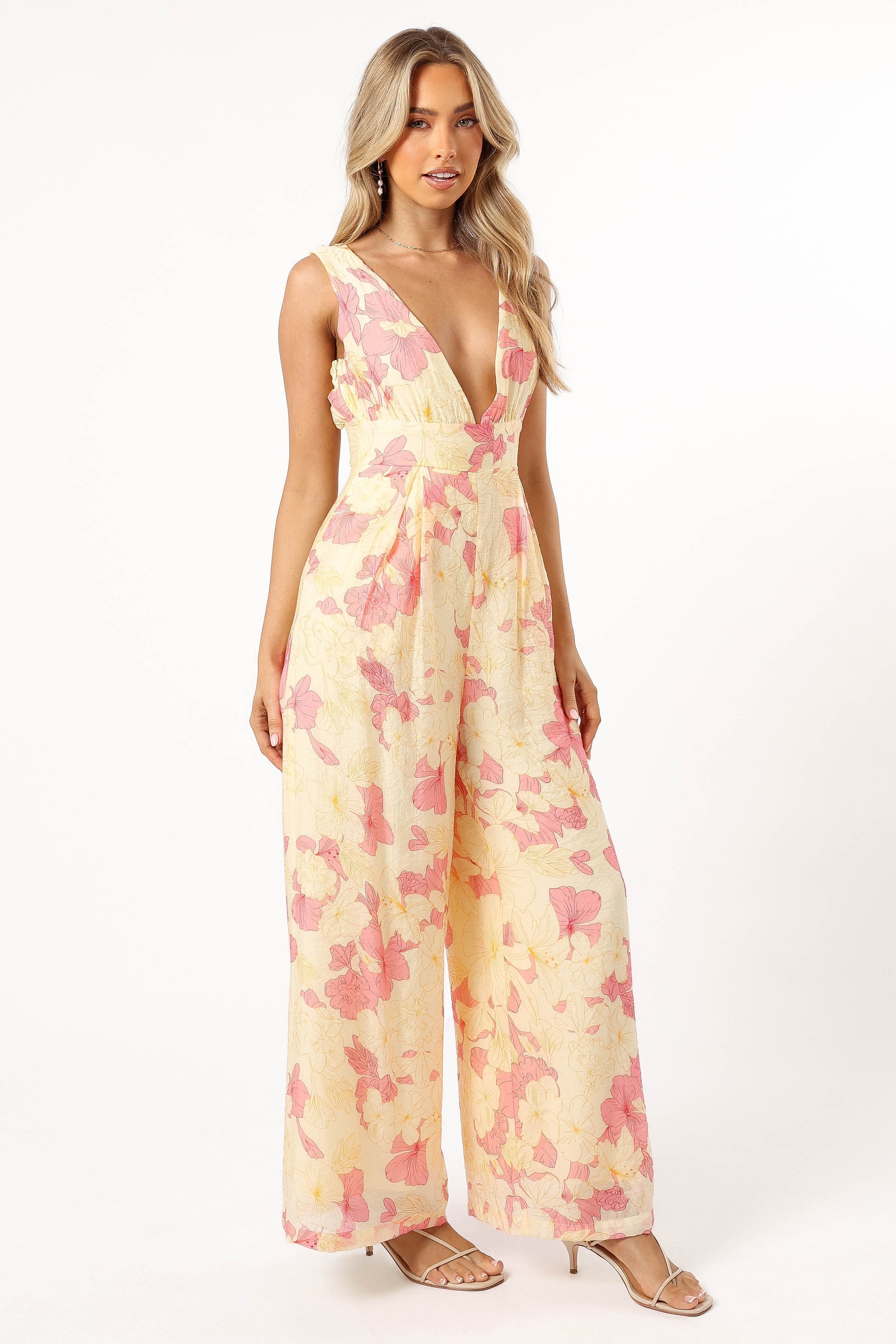 Halle Jumpsuit - Yellow Pink