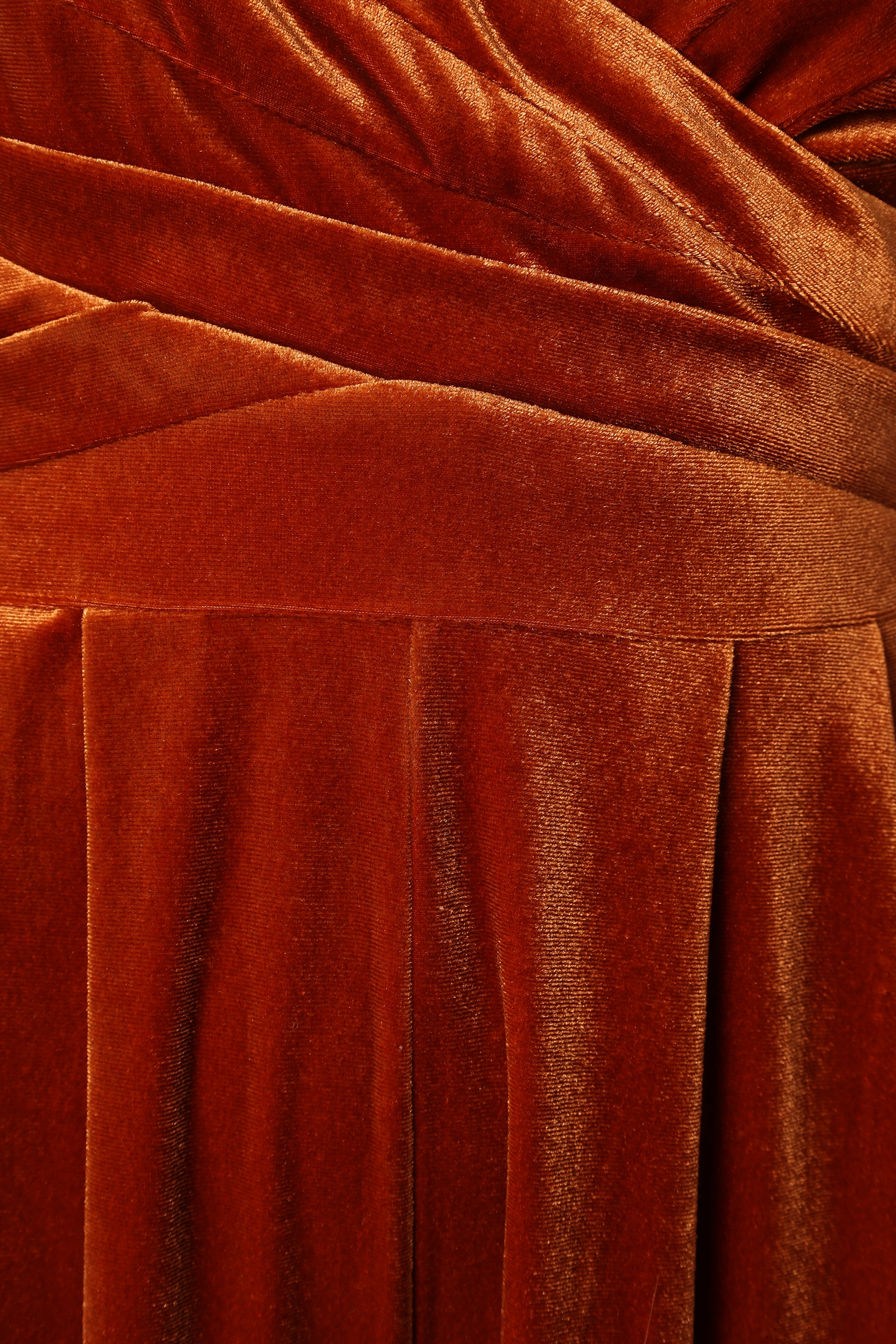 Quinnie Velvet Jumpsuit - Amber