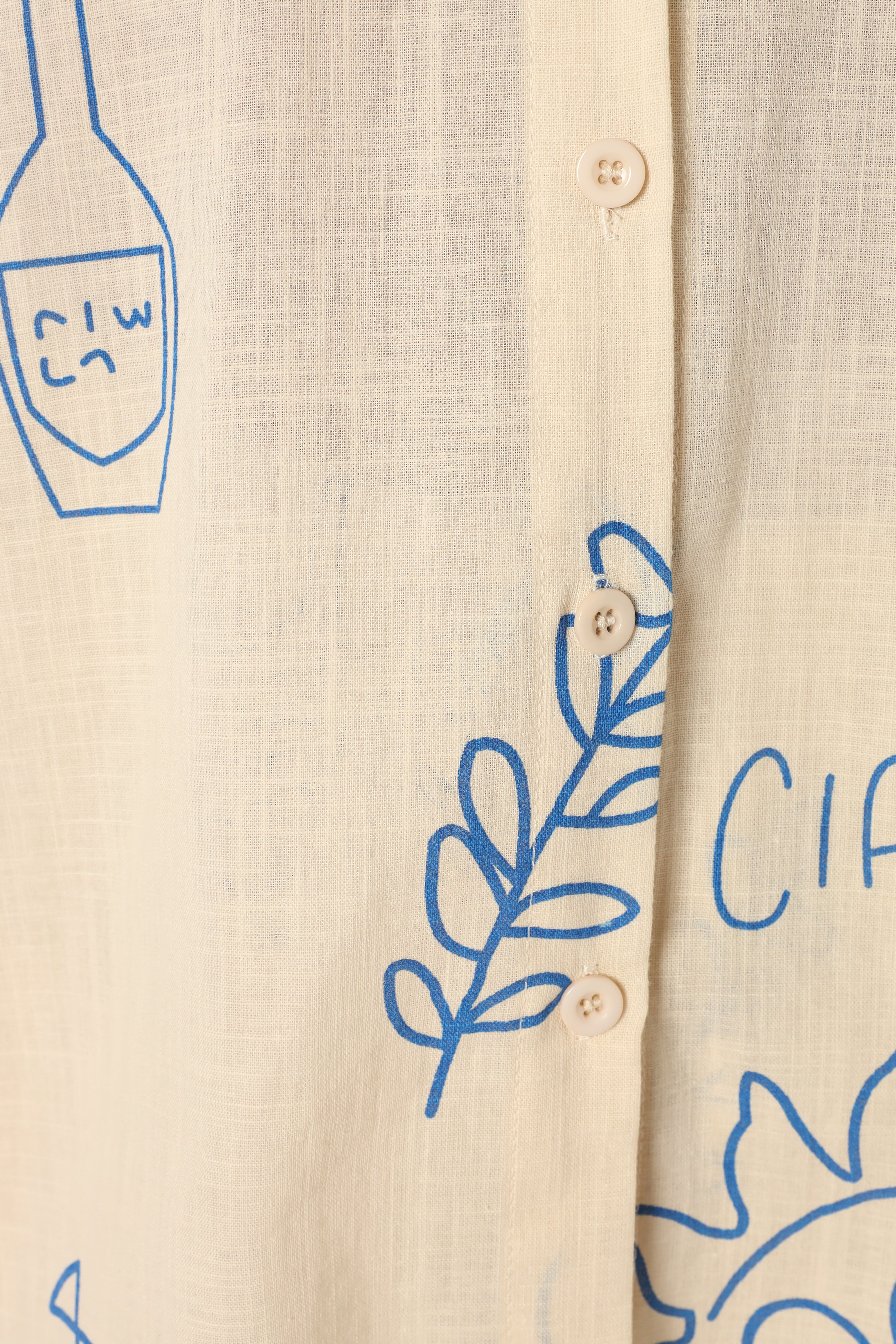 Davey Short Set - Cream Blue