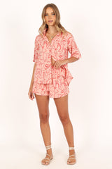 Flower Power Short Set - Pink