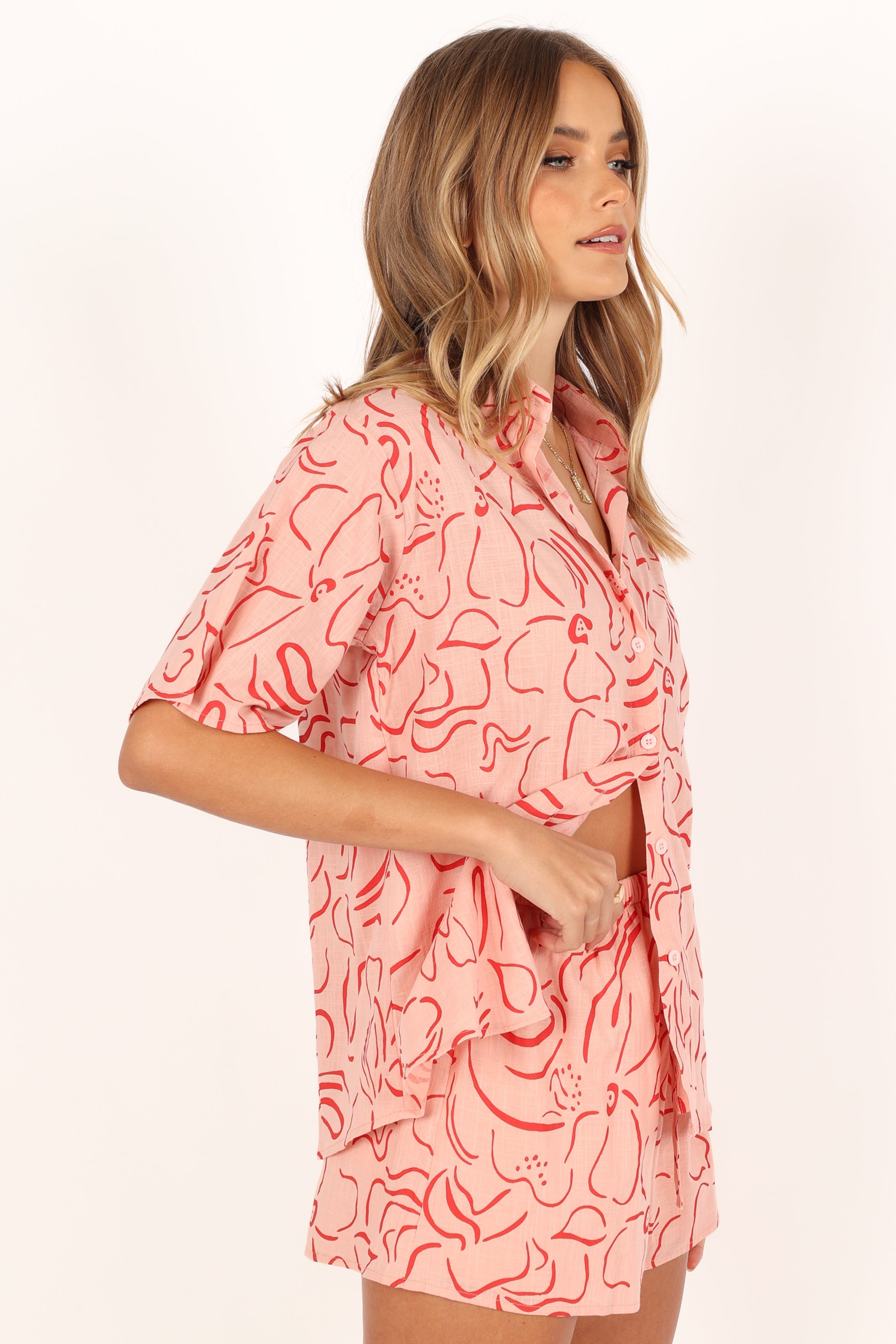 Flower Power Short Set - Pink