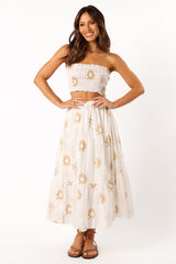 Francesca Two Piece Set - White Beige