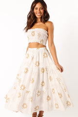 Francesca Two Piece Set - White Beige