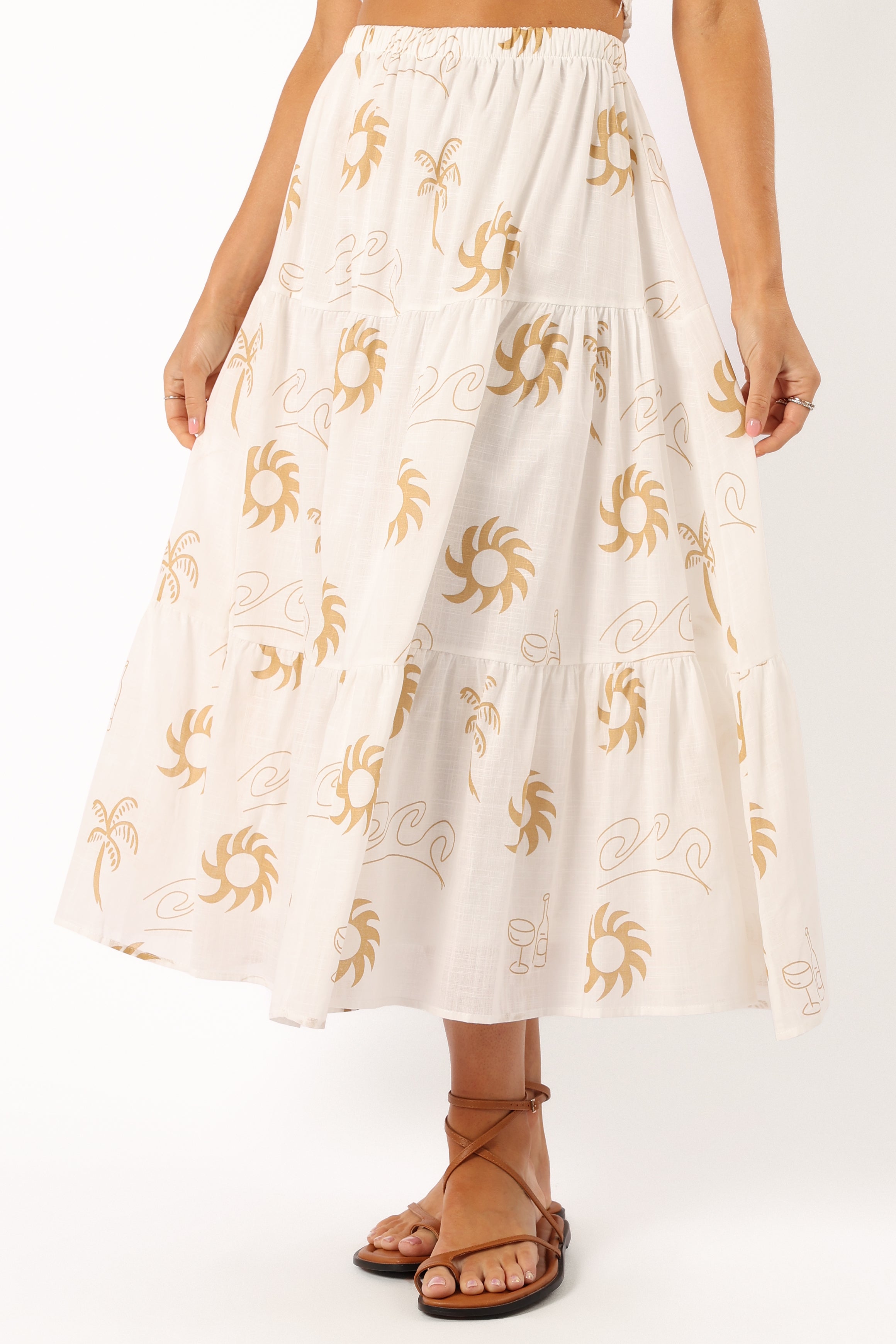 Francesca Two Piece Set - White Beige