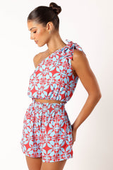 Gretel Short Set - Blue Red