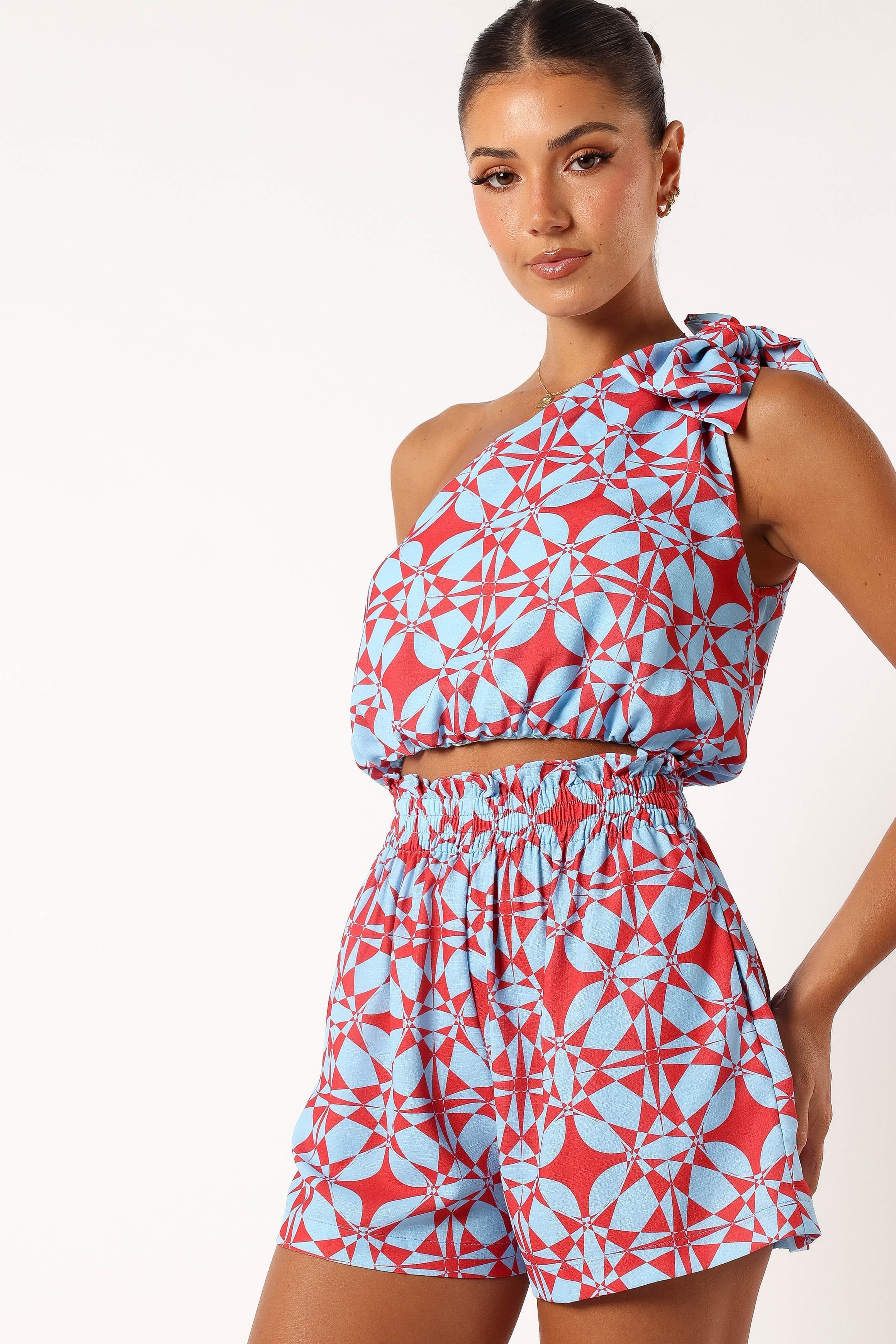 Gretel Short Set - Blue Red