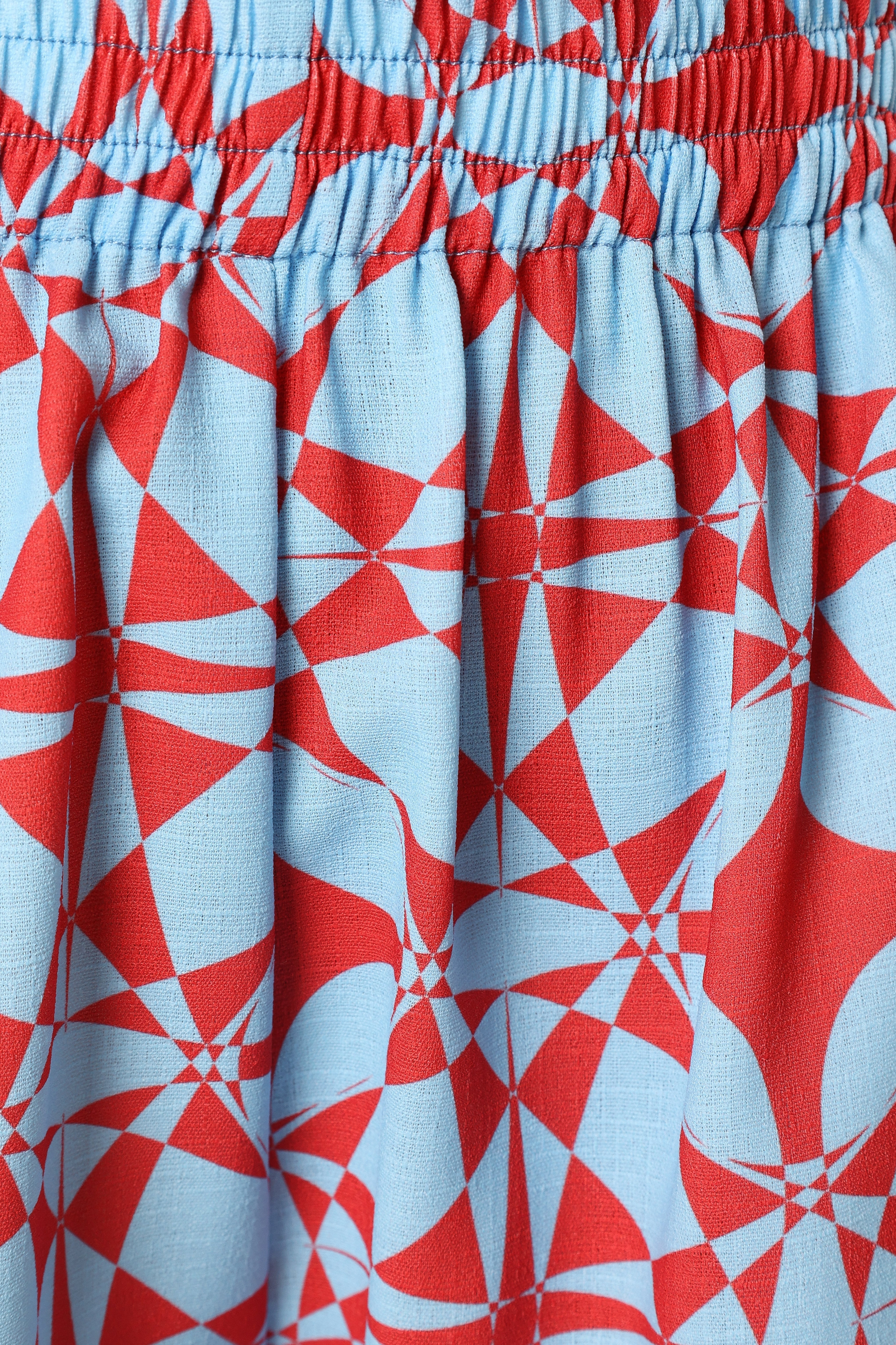 Gretel Short Set - Blue Red