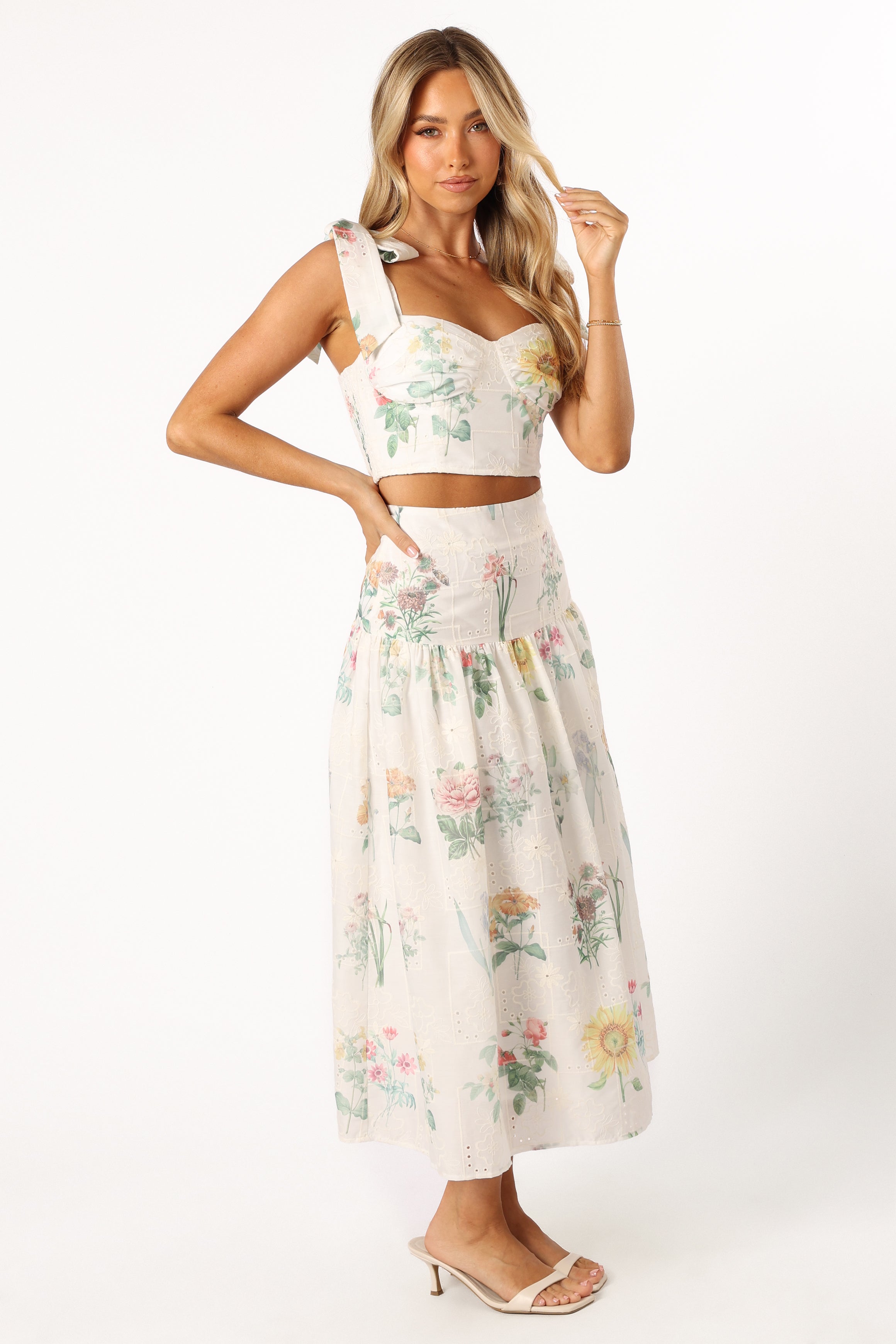 Kara Two Piece Set - White Floral