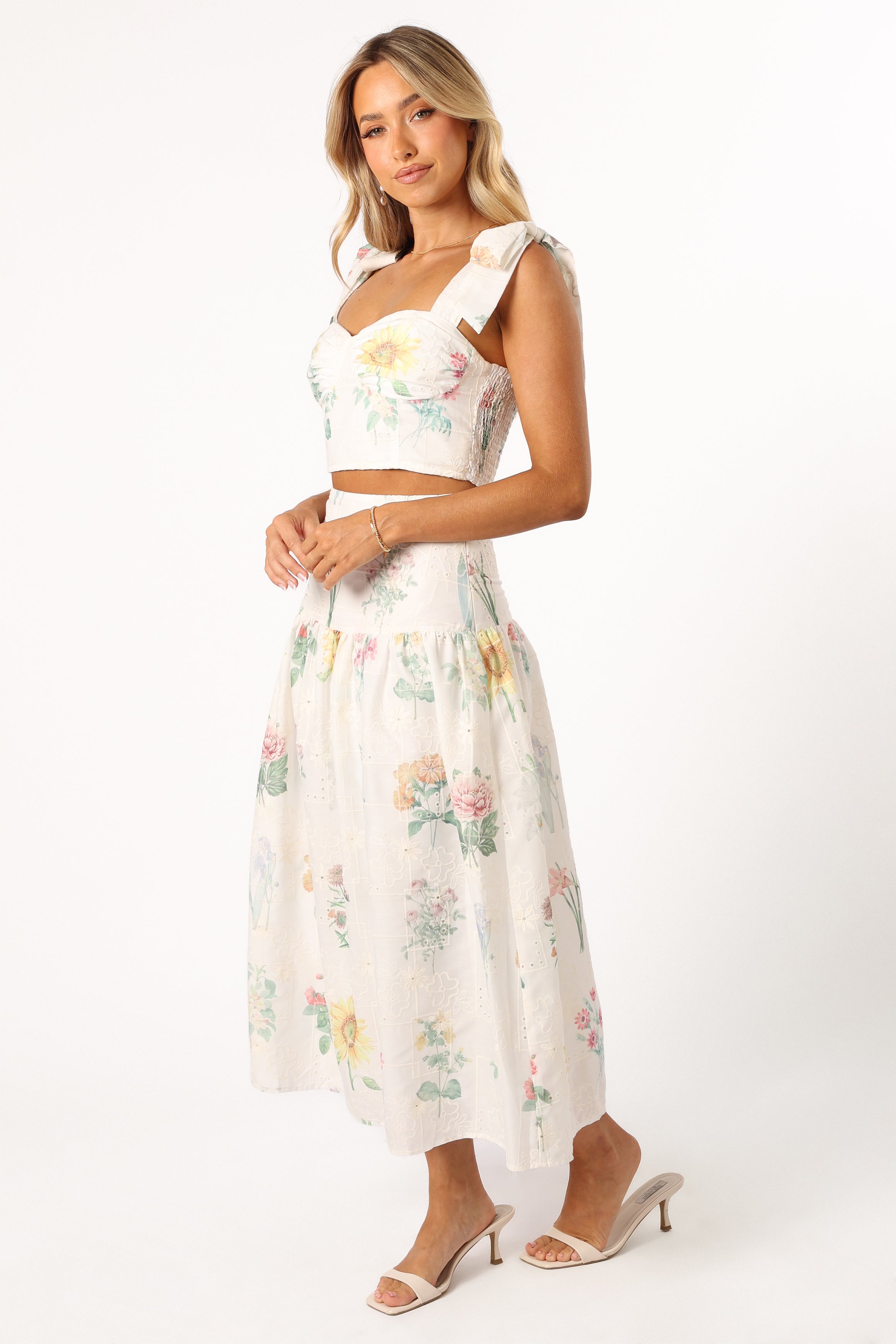 Kara Two Piece Set - White Floral