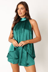 Phoebe Short Set - Teal Green