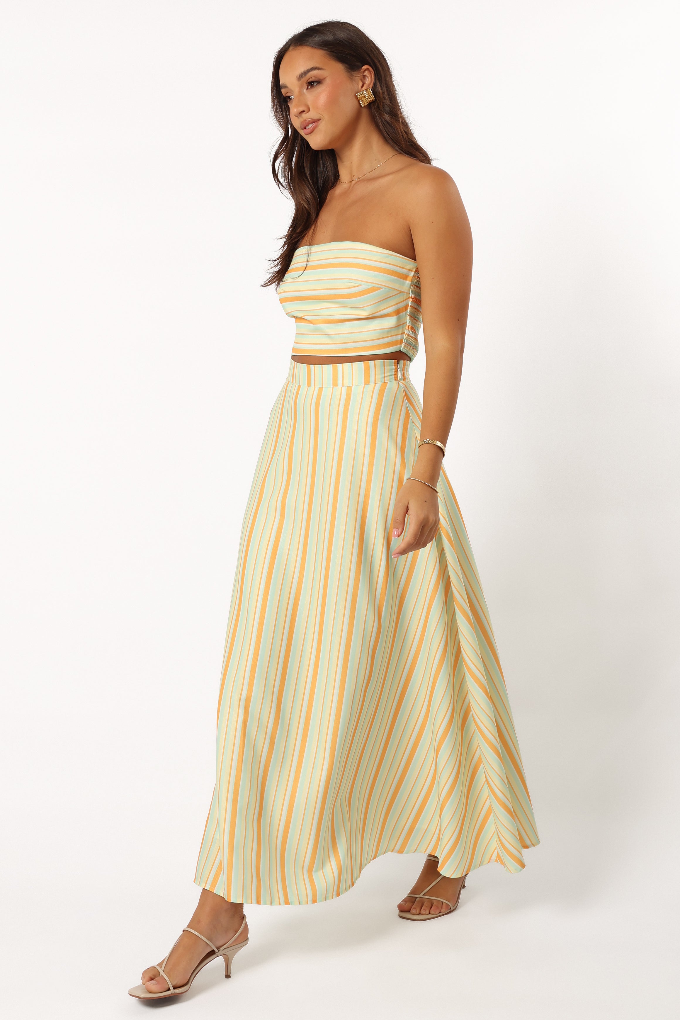 Serafina Two Piece Set - Orange Stripe