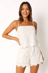 Violet Short Set - White