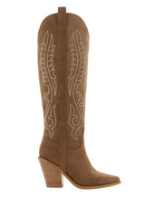 Sally Cowboy Boot - Taupe