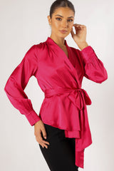 Aydin Wrap Top - Magenta