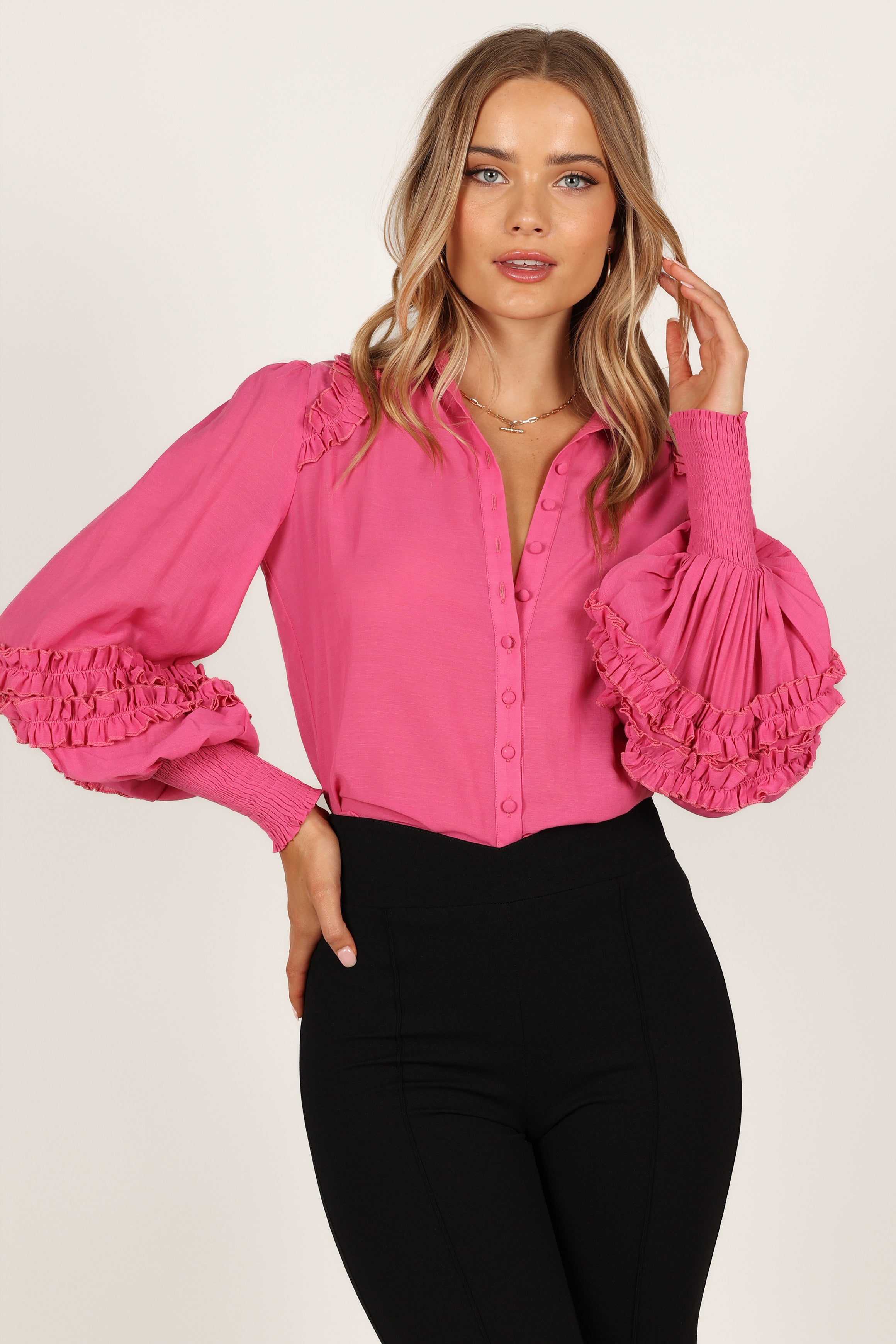 Bettina Shirt - Fuchsia