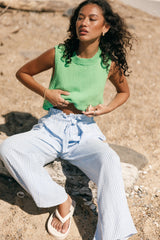 Cece Open Back Top - Green