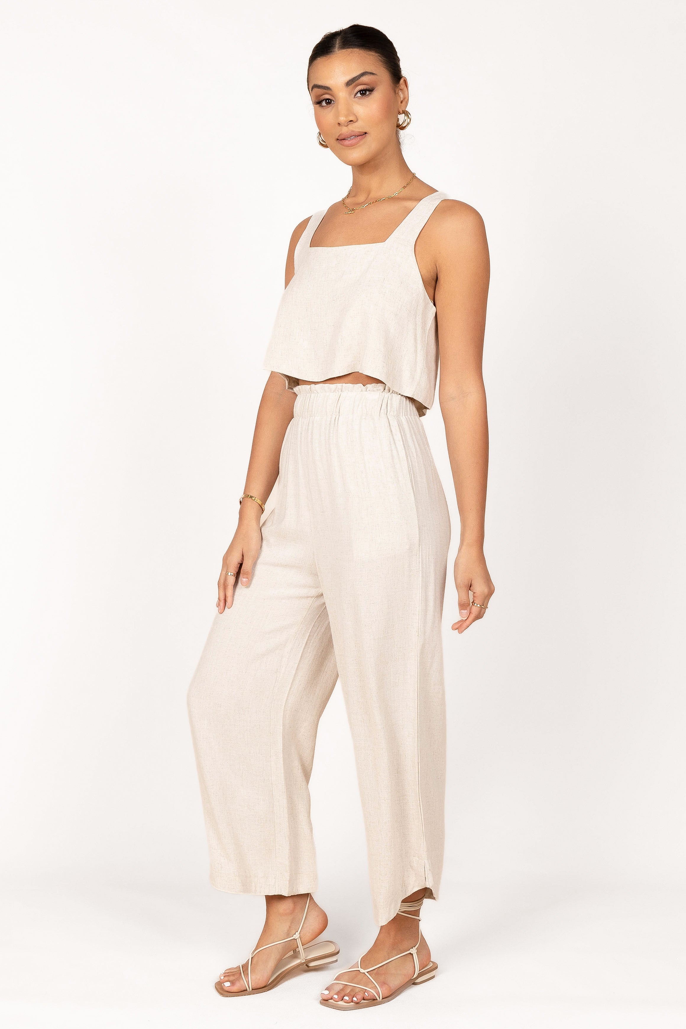 Eleanor Cropped Top - Beige