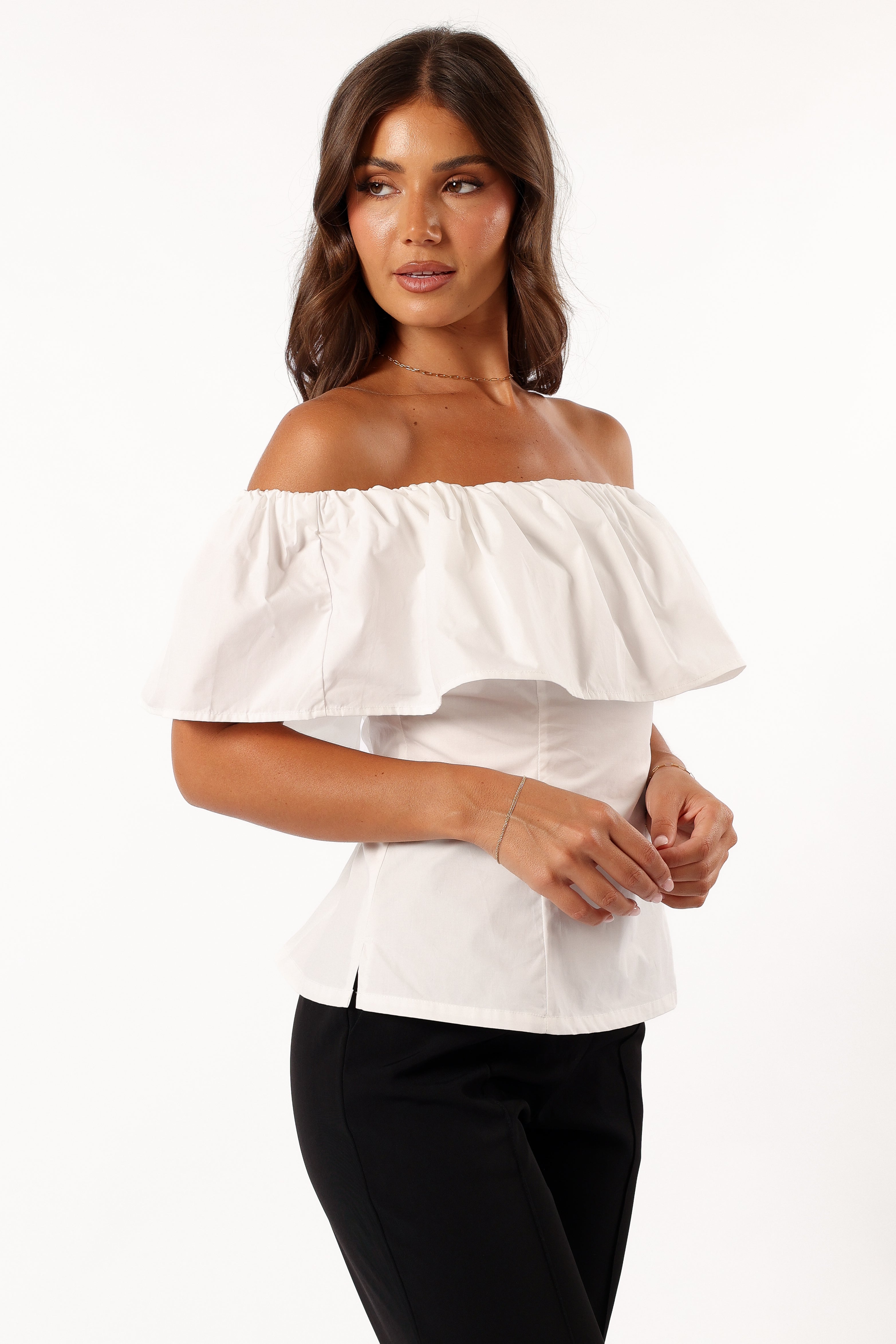 Emery Off the Shoulder Top - White