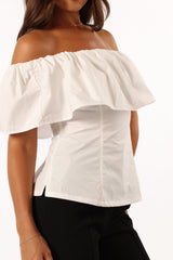 Emery Off the Shoulder Top - White