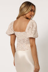 Kayne Top - Ivory Pink