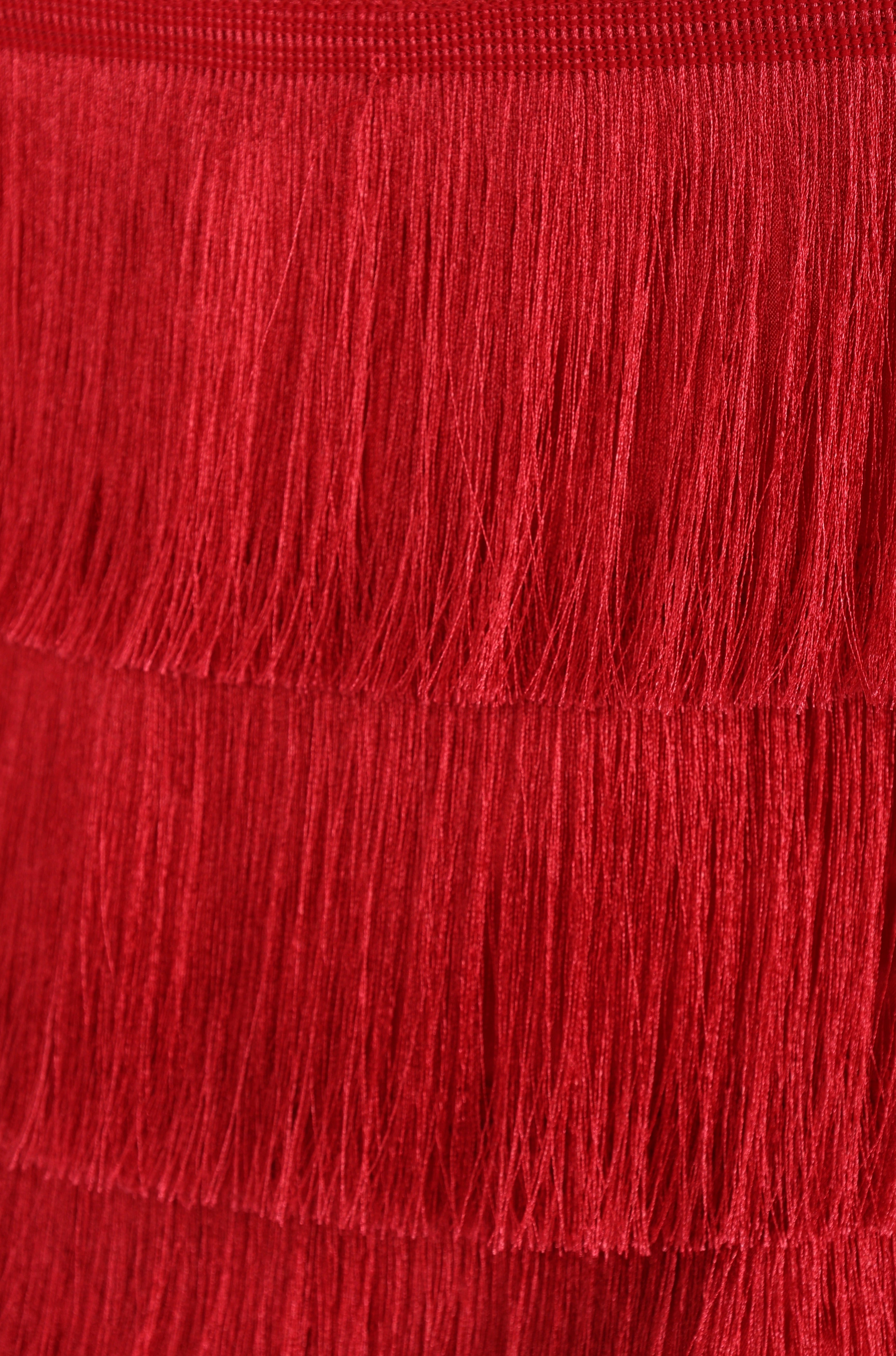 Rara Fringe Top - Red